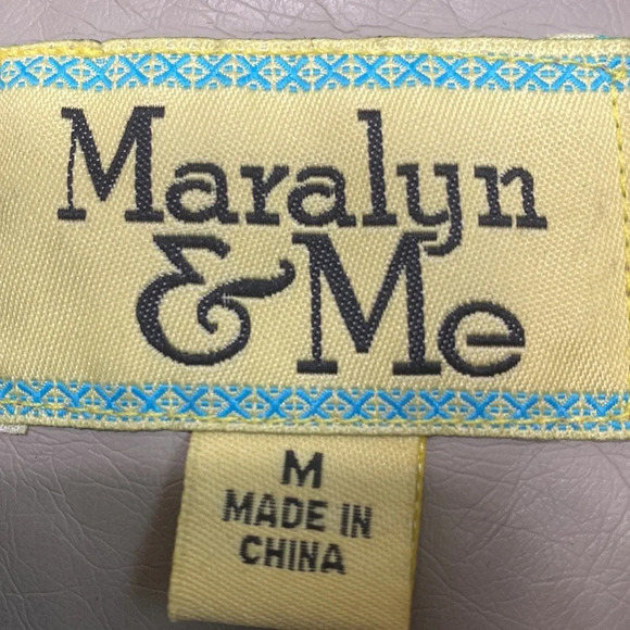 Maralyn & Me Motorcycle Faux Leather Gorpcore Taupe Bikercore Moto Jacket Size M - Picture 6 of 7